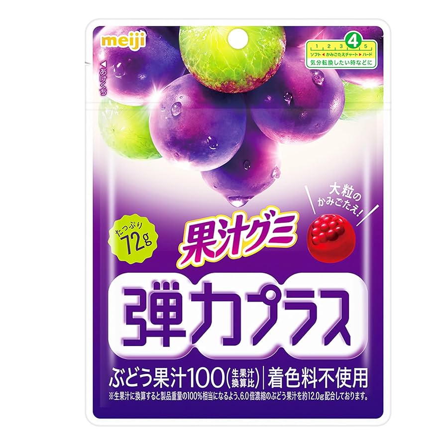 Amazon.co.jp: 明治 果汁グミ弾力プラスぶどう 72g×7個 : 食品